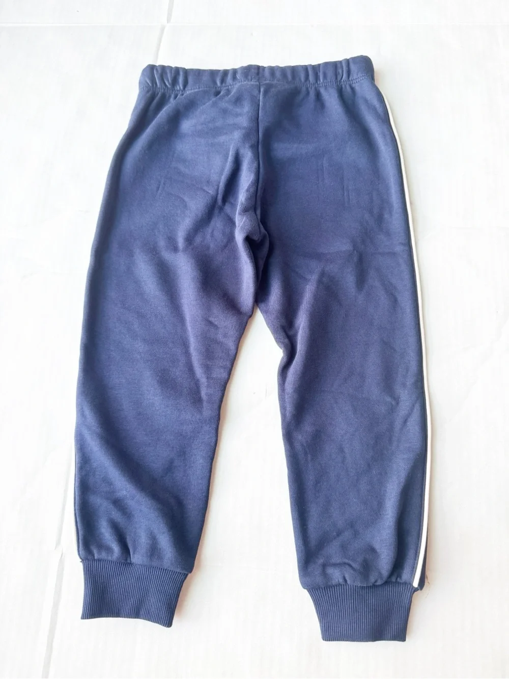 Organic Cotton Sweatpants / Joggers In Navy blue with White Side Stripe  NWT